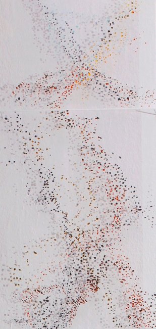 Schwarm detail, Acyl auf Folie, 30/40 cm zu 6, 2014